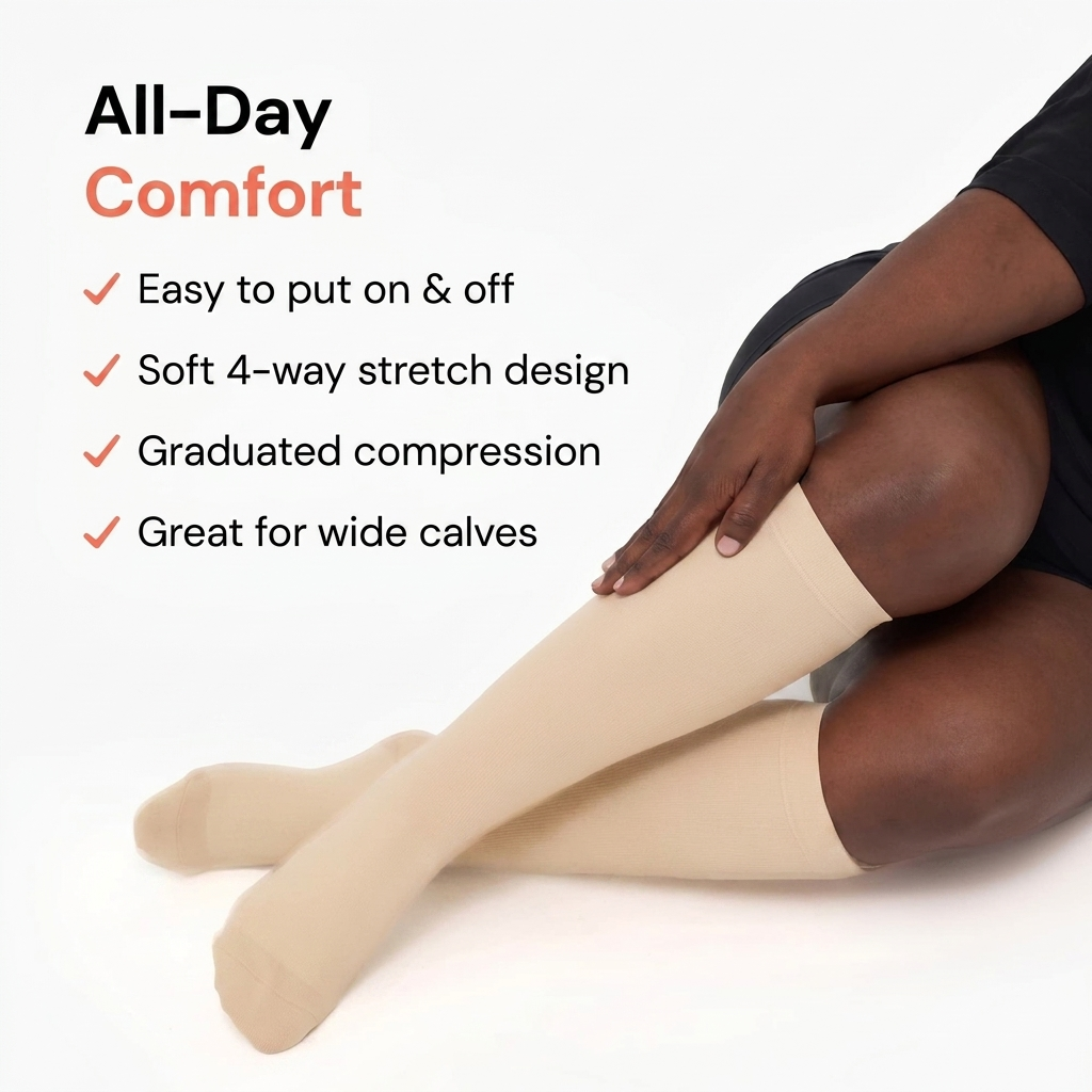 Bamboo Wide Compression Socks