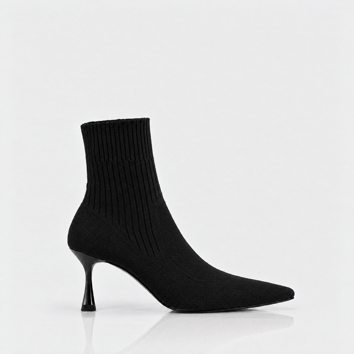 Black sock boot side profile