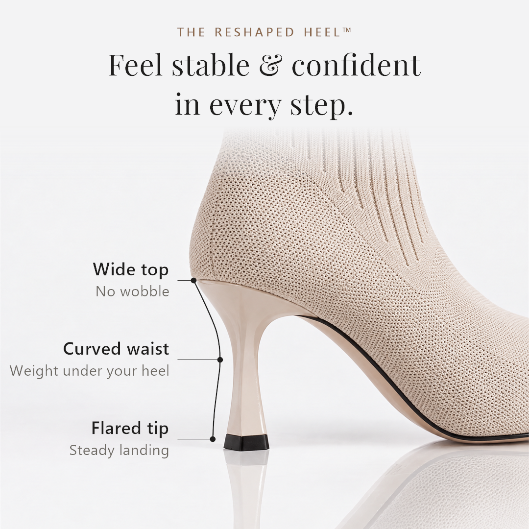 The Reshaped Heel: feel stable and confident in every step