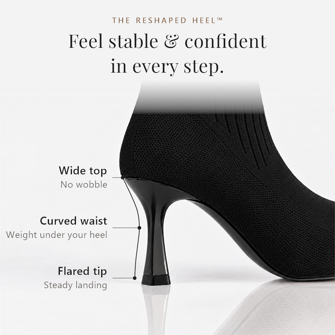 The Reshaped Heel: feel stable and confident in every step