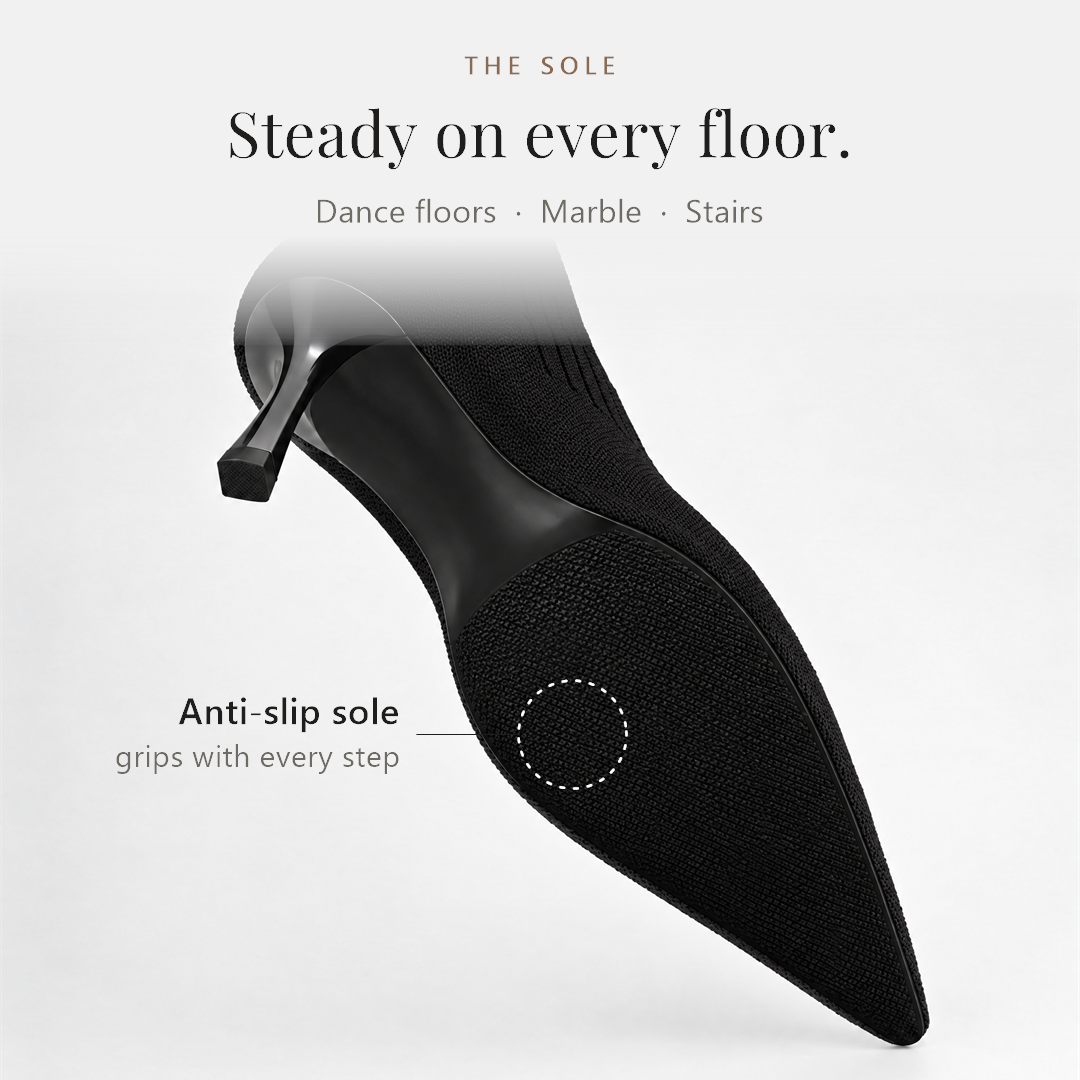 Anti-slip sole: steady on every floor